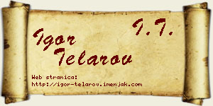 Igor Telarov vizit kartica